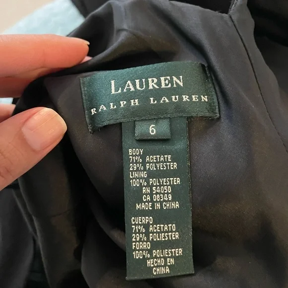 Ralph Lauren Black Gown with Train - Picture 6 of 6